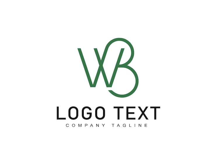 Vetor w letra gradiente modelo de logotipo bonito