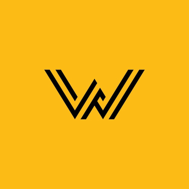 W Logo Design e modelo Creative W ícone iniciais baseadas em letras em vetor