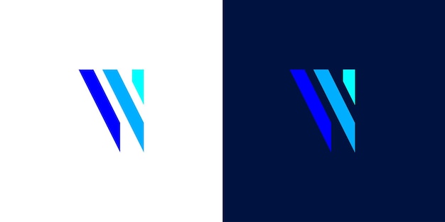 Vetor w resumo logotipo