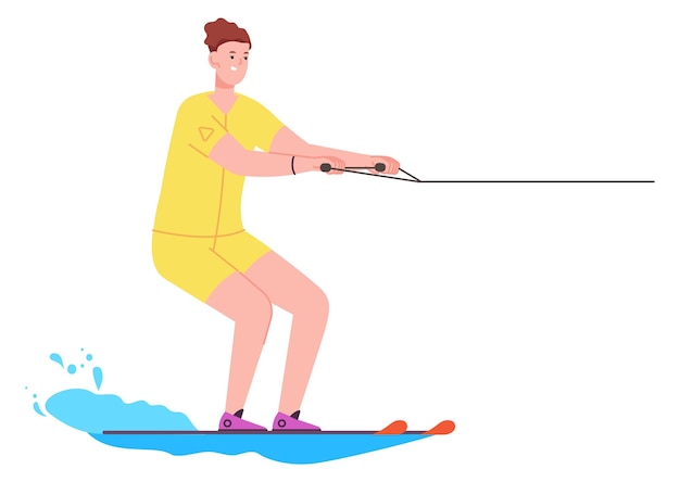 Wakeboard feminino Esporte aquático radical Passeio alegre de verão