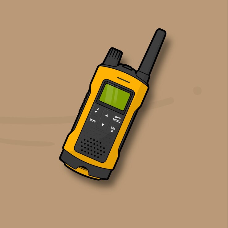 Walkie talkie para comunicação em vetor simples