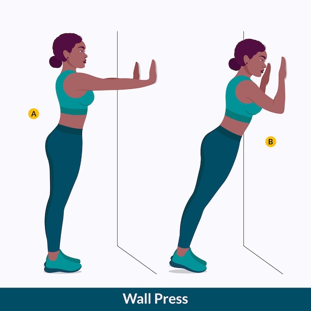 Vetor wall press pike crunch exercício, fitness de treino de mulher, aeróbica e exercícios.