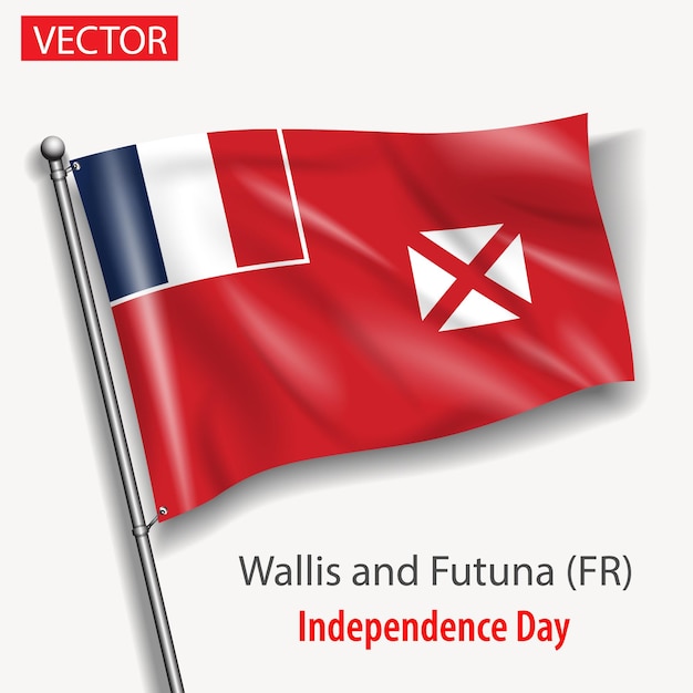 Vetor wallis e futuna bandeira país dia nacional da independência bandeiras vetoras na austrália países da oceania