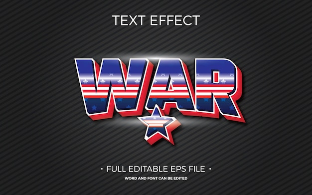 War america efeito de texto.
