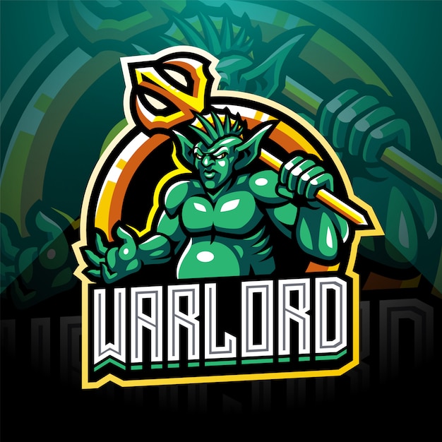 Warlord esport mascote logotipo design