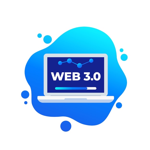 Web 30 ícone de vetor de internet descentralizada