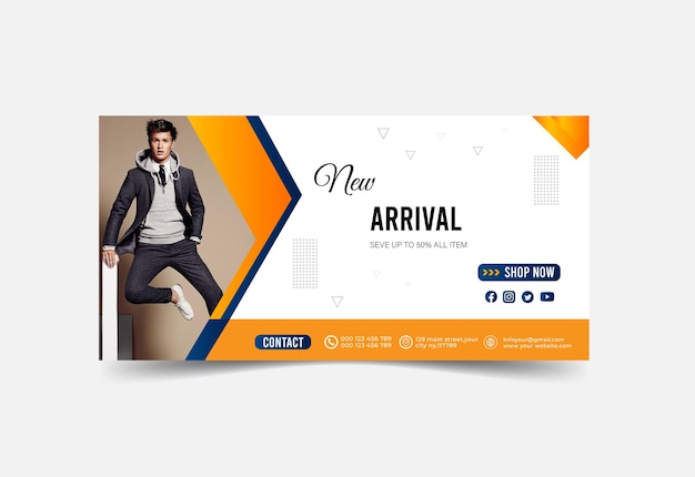 Vetor web banner design venda de moda