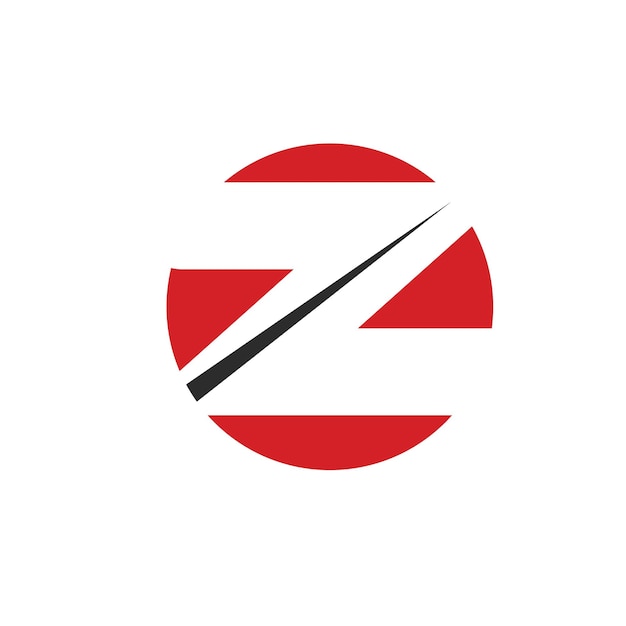 Vetor web de design de conceito de vetor de ícone de letra z