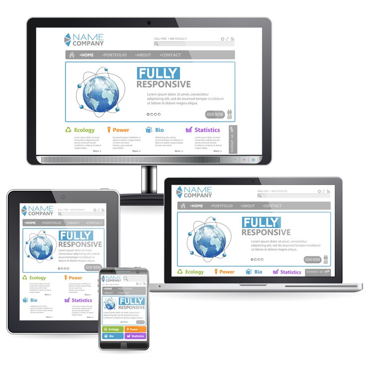 Vetor web design responsivo