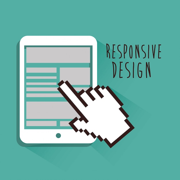 Vetor web design responsivo.