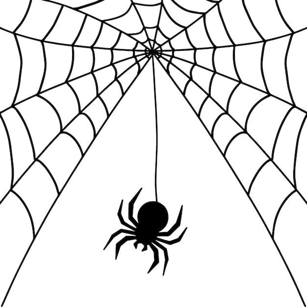 Vetor web e ilustração vetorial de aranha para o halloween