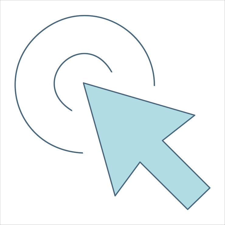 Vetor webclick ícone botão símbolo ponteiro toque mouse flecha interface cursor mão design gráfico