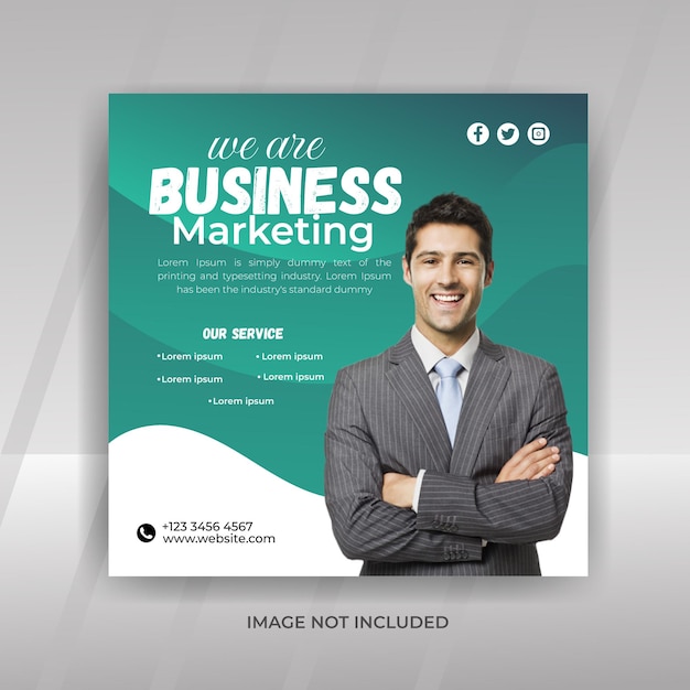 Webinar de negócios Modelo de design de postagem de mídia social