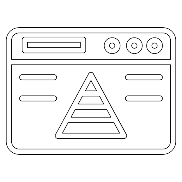 Vetor website pyramid vector icon illustration of seo and sem iconset