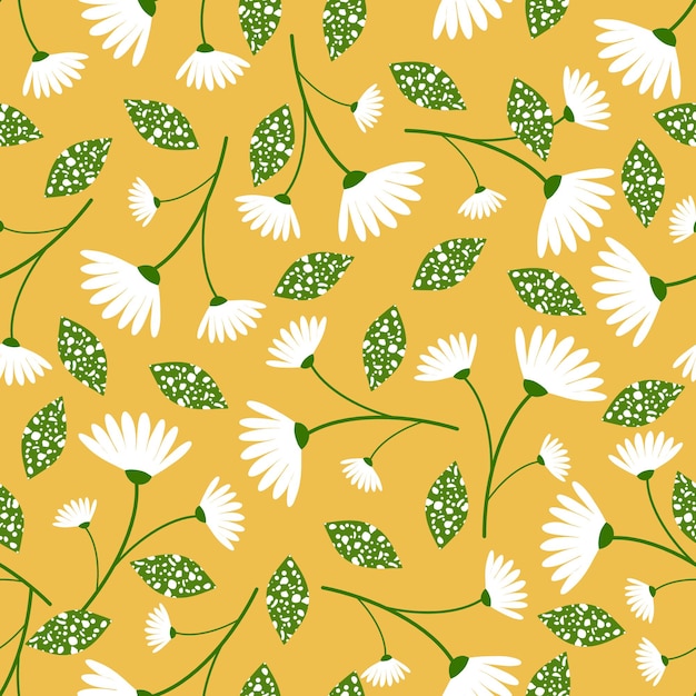 White_flowers_and_leaves_vector_pattern_design_for_ladies_dress.