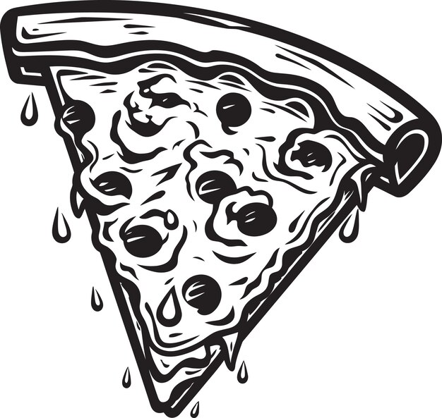 Vetor wholesome pizza slice bliss vector logo icon artisanal slice savory logo iconic emblem (icônico emblem) (logo vector) (icônio vector)