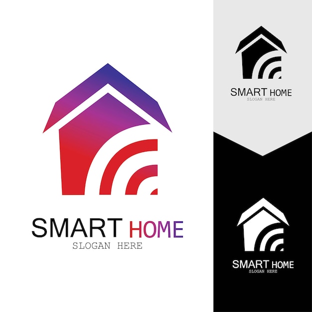 Wifi House Vector LogoSmart City Tech ícone Vector City Net Logo Concept Vector