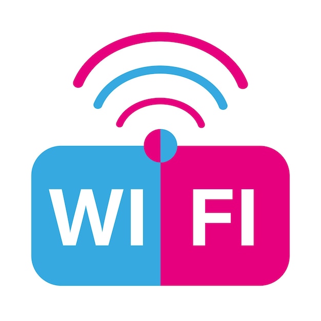 Vetor wifi símbolo design colorido