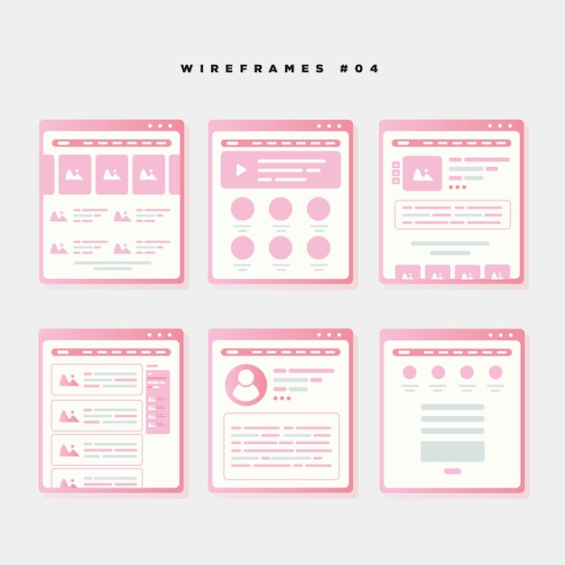 Wireframes Mínimo Plano