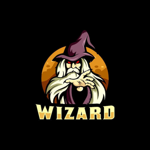 Vetor wizard esports logo ilustração