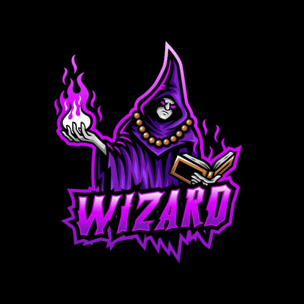 Wizard mascote logo esport gaming