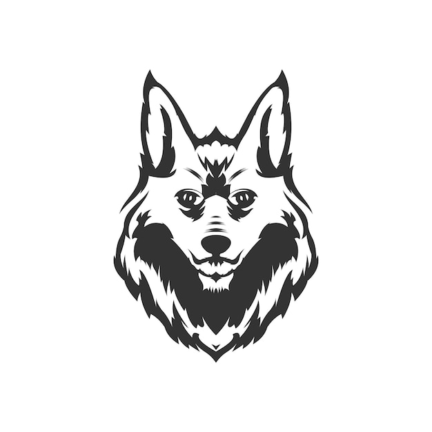 Wolf mascot logo design vector