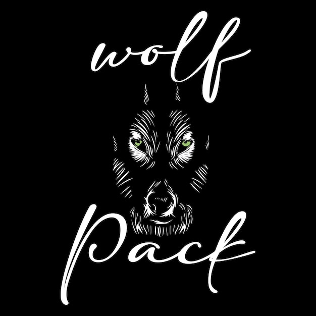 Vetor wolf melhor desenho de t-shirt