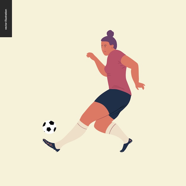 Vetor womens futebol europeu, jogador de futebol