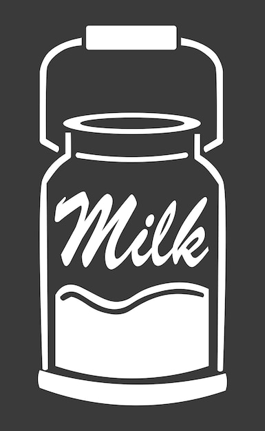 Word Milk estilizado como um logotipo estiloso - Vector
