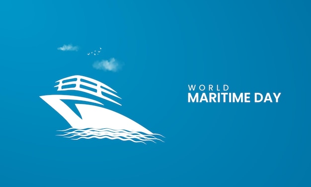 Vetor world maritime day maritime creative concept fopr social media banner poster vector illustration