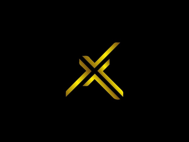 Vetor x desenho do logotipo