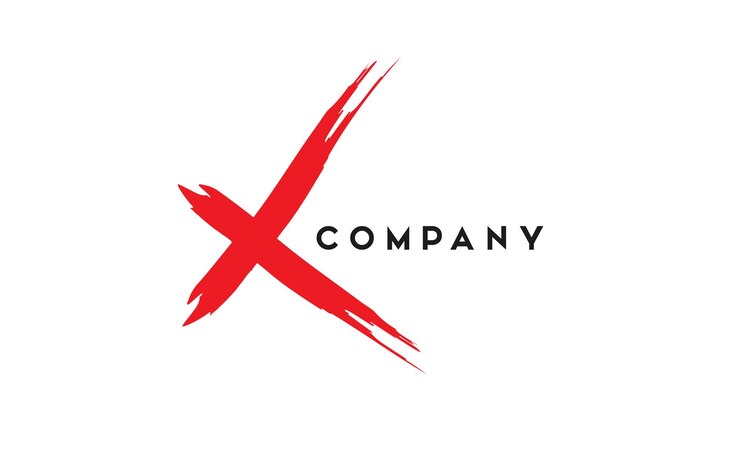 Vetor x design de logotipo abstrato