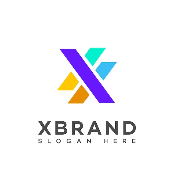 X Letra Logo Icon Brand Identity Sign Symbol Template (Template de Símbolo de Identidade da Marca)
