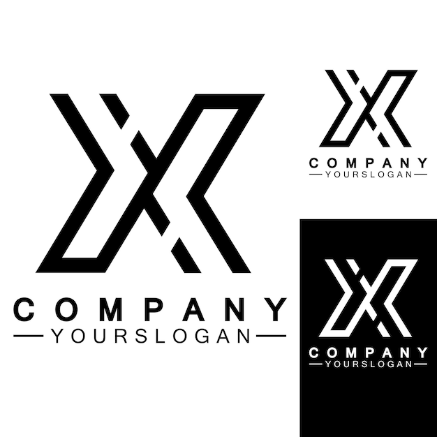 X letter logo template ícone ilustração vetorial design