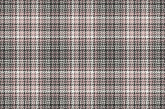 Vetor xadrez de fundo padrão de textura vetorial têxtil com um tecido xadrez xadrez sem costura