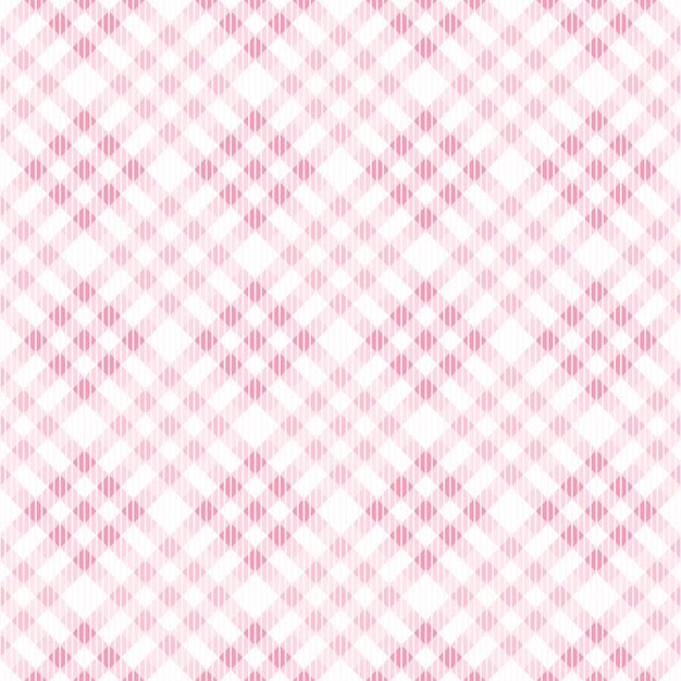 Xadrez sem costura padrão rosa diagonal verificado tecido textura de fundo  vector.