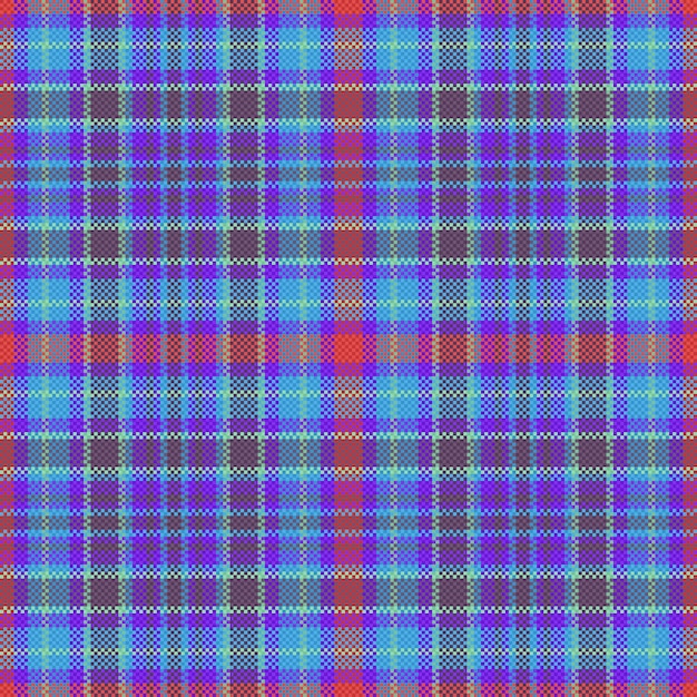 Xadrez xadrez sem costura textura têxtil tartan tecido padrão de fundo vetorial