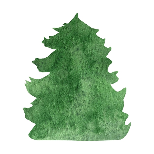 Xahand clipart de floresta de abeto aquarela desenhado