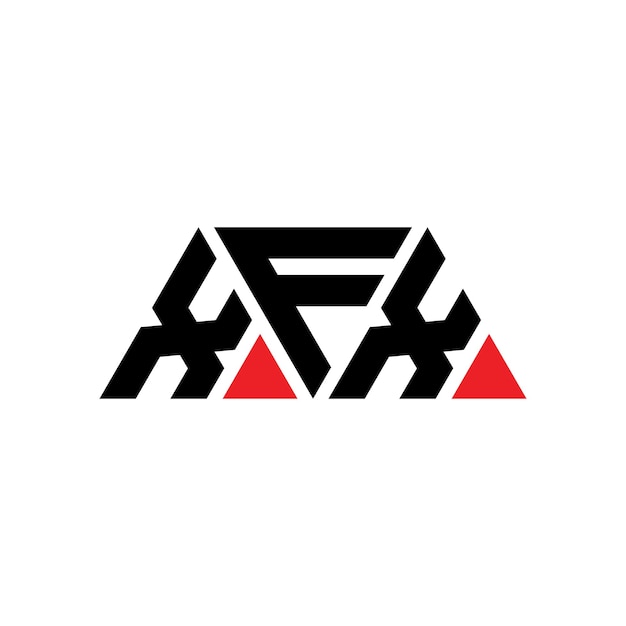 XFX triângulo letra logotipo design com forma de triângulo XFX triangle logotipo design monograma XFX triángulo vetor logotipo modelo com cor vermelha XFX logotipo triangular simples elegante e luxuoso Logo XFX
