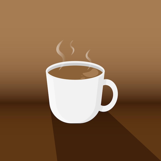 Vetor xícara de café com sombra