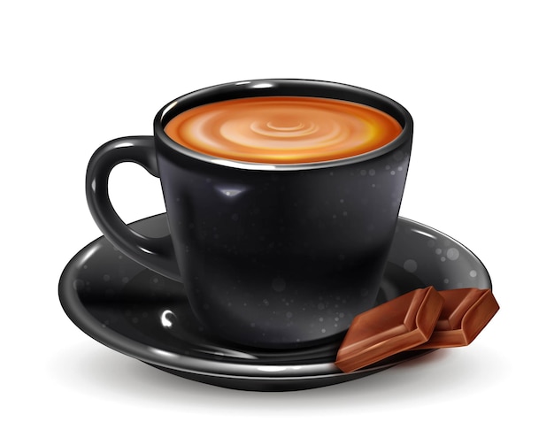 Xícara de conceito de café quente