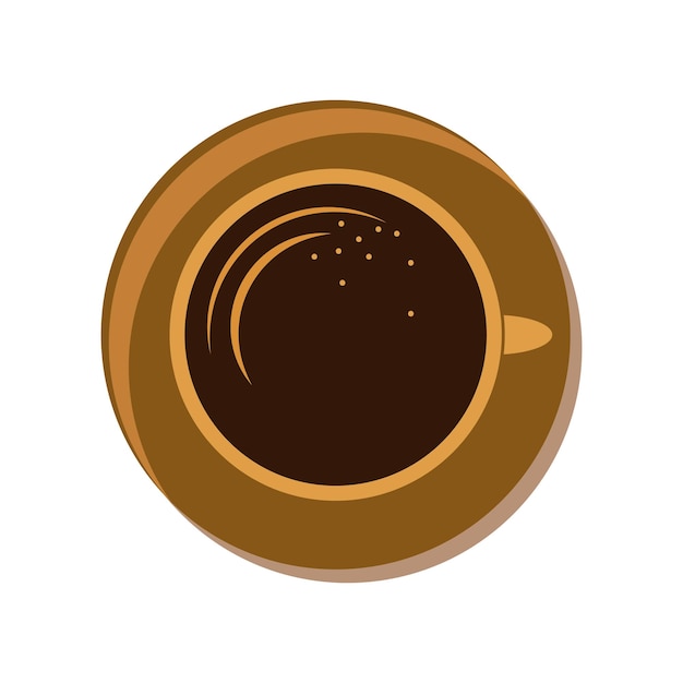 Xícara de ilustração vetorial de café fresco preto