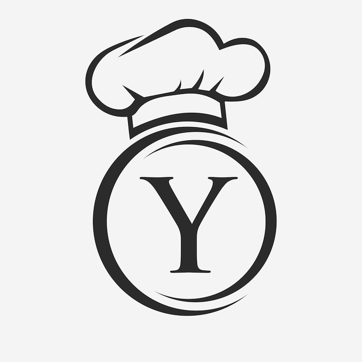 Vetor y template logotipo do restaurante logotipo do restaurante conceito com chapeu de chefe símbolo signo vector