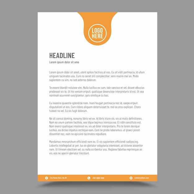 Vetor yellow delicious letterhead