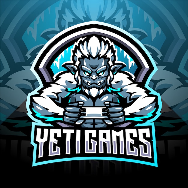 Yeti games esport mascote design de logotipo