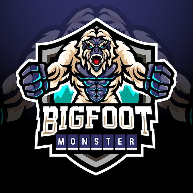 yeti mascote esport design de logotipo