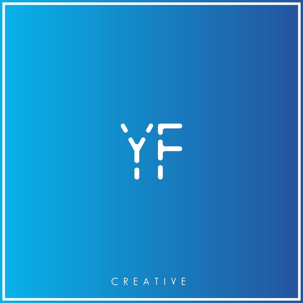 Vetor yf creative último design de logotipo premium vector creative logo vector ilustração logotipo letras logotipo