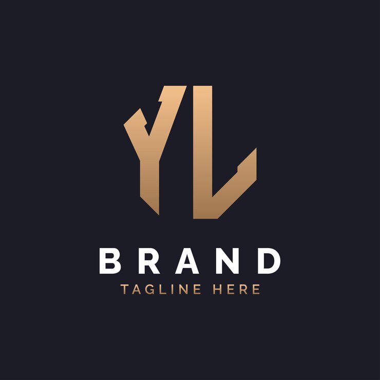 Vetor yl logo design moderno minimal elegante e luxuoso yl logo alfabeto letra yl logo desenho para a identidade empresarial corporativa da marca