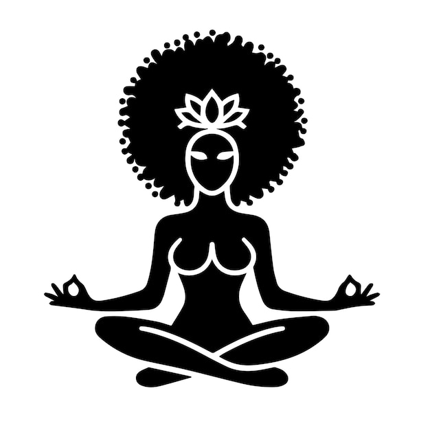 Yoga svg mulher afroy