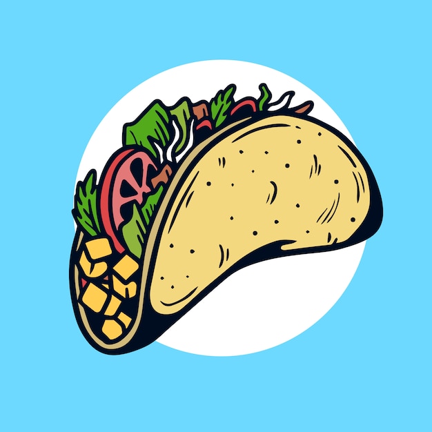 Yummy taco old school tattoo